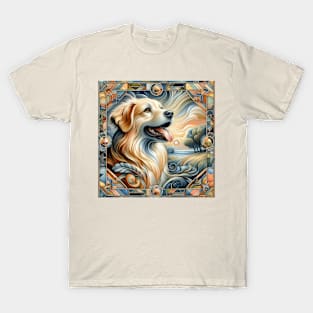 Art deco Golden Retriever T-Shirt